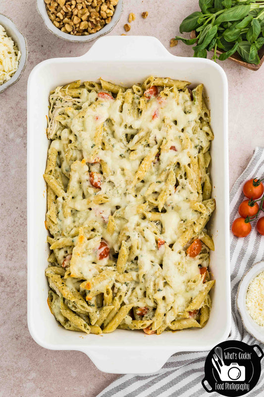 Basil Pesto Pasta Bake