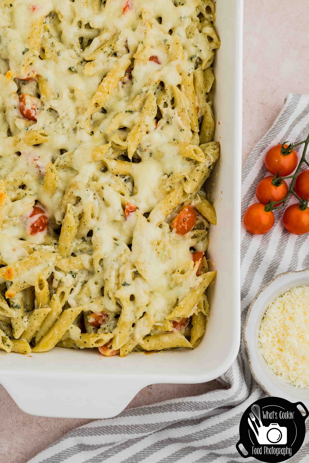 Basil Pesto Pasta Bake