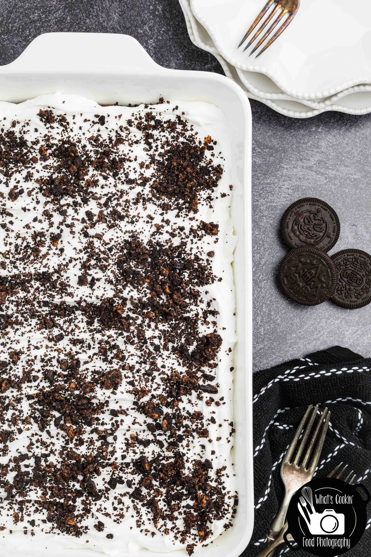 No Bake Halloween Oreo Dessert