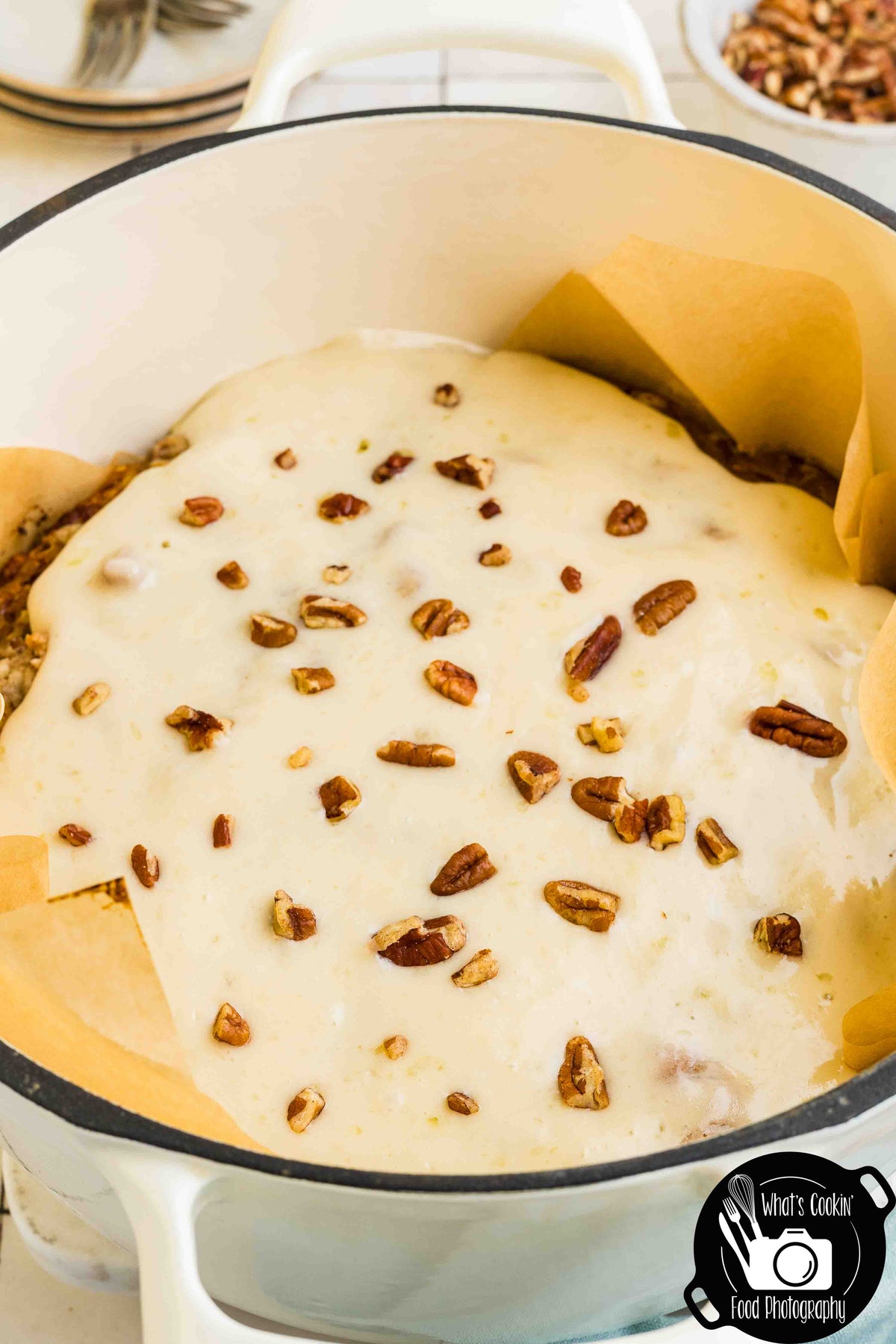 Dutch Oven Pumpkin Sticky Bun Cobbler