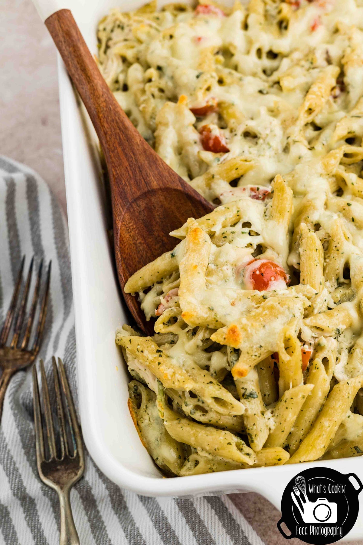 Basil Pesto Pasta Bake