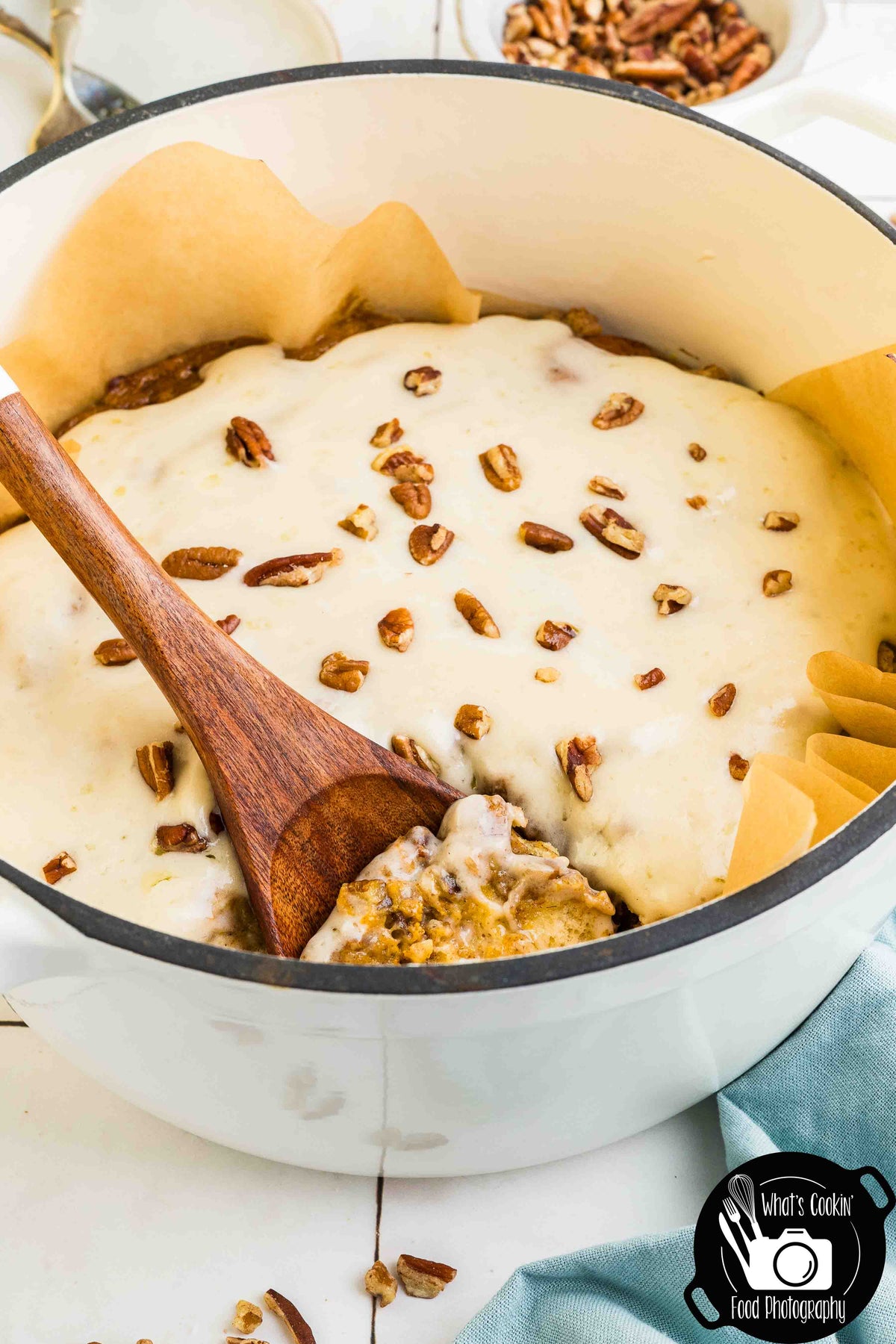 Dutch Oven Pumpkin Sticky Bun Cobbler