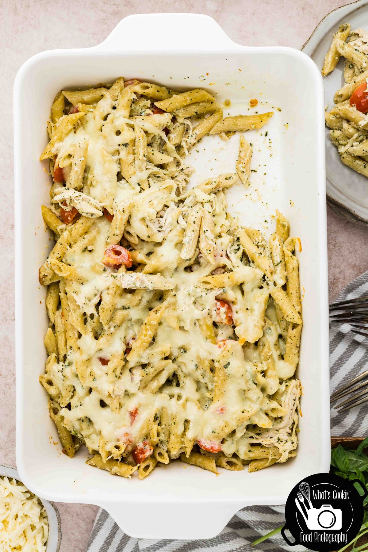 Basil Pesto Pasta Bake