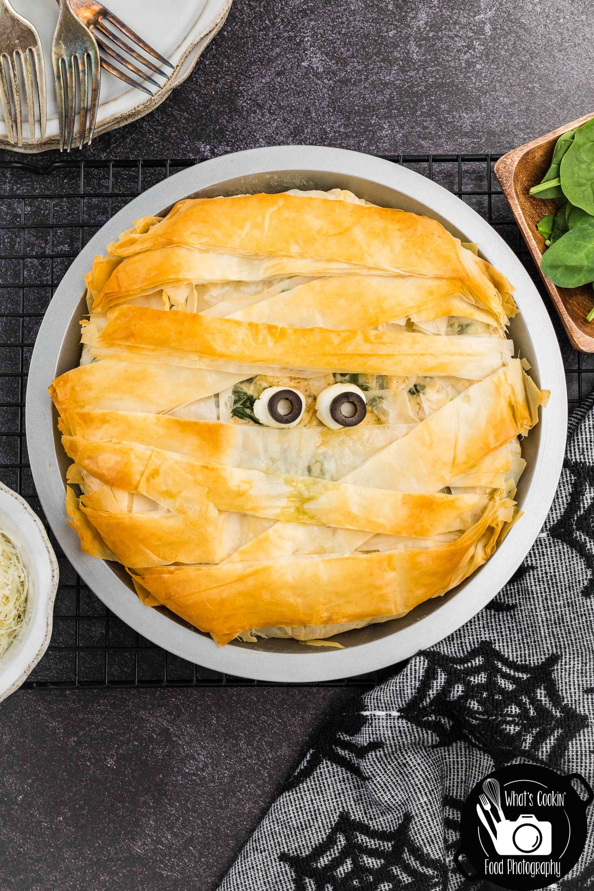 Mummy Chicken & Spinach Phyllo Pie