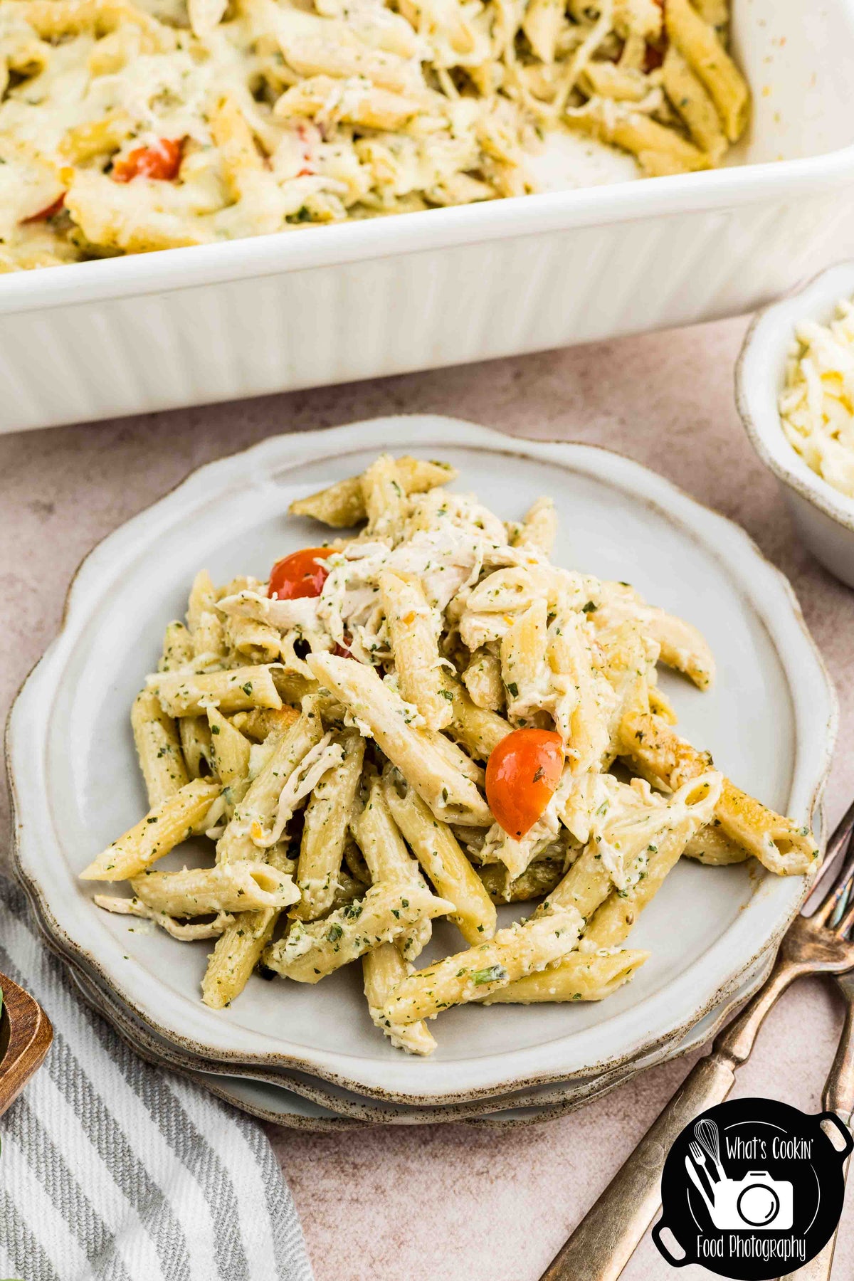 Basil Pesto Pasta Bake