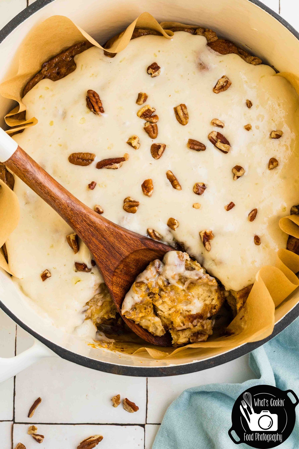 Dutch Oven Pumpkin Sticky Bun Cobbler