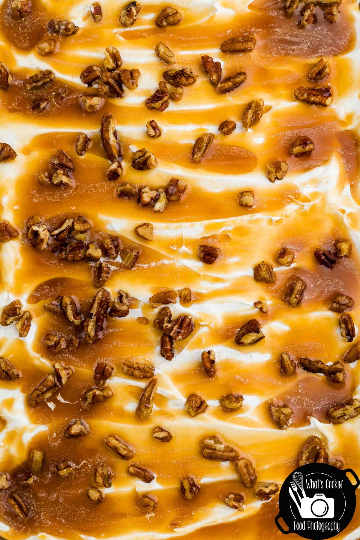 No Bake Caramel Apple Eclair Cake