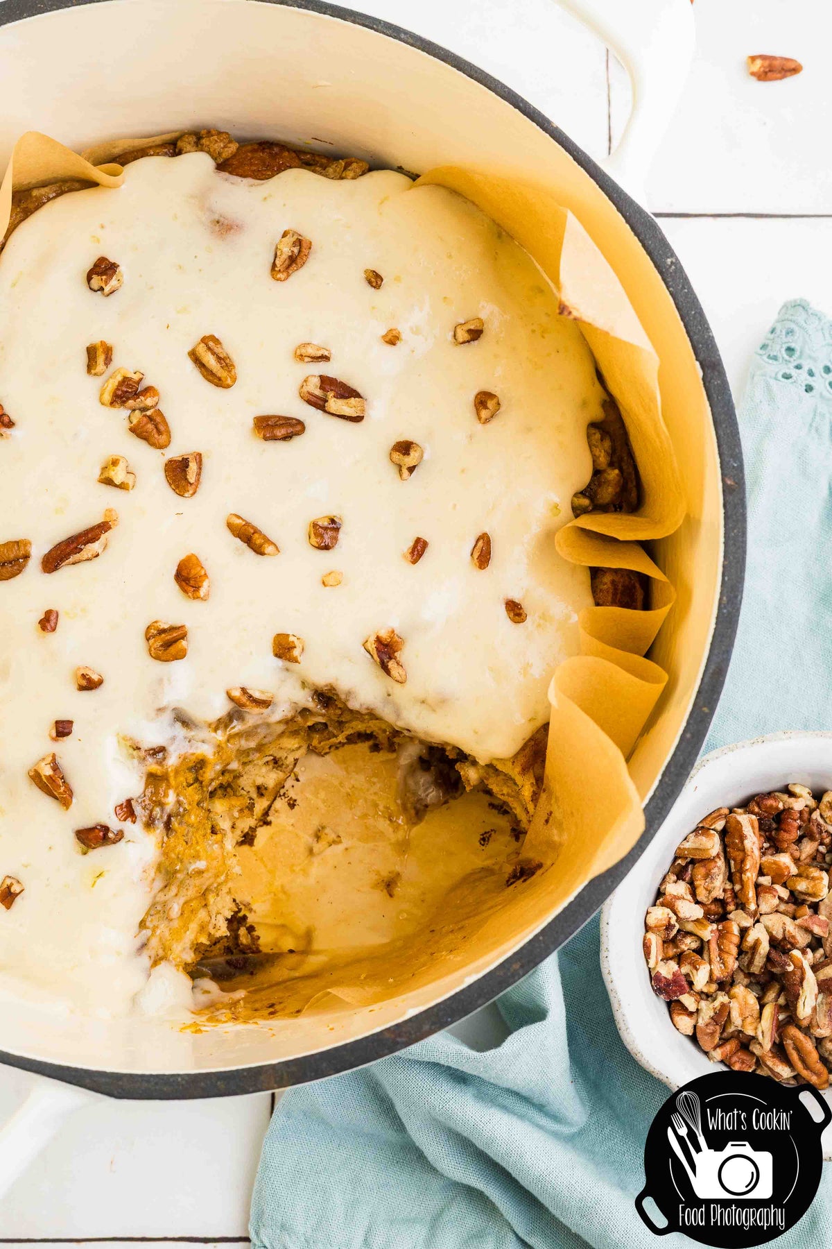 Dutch Oven Pumpkin Sticky Bun Cobbler