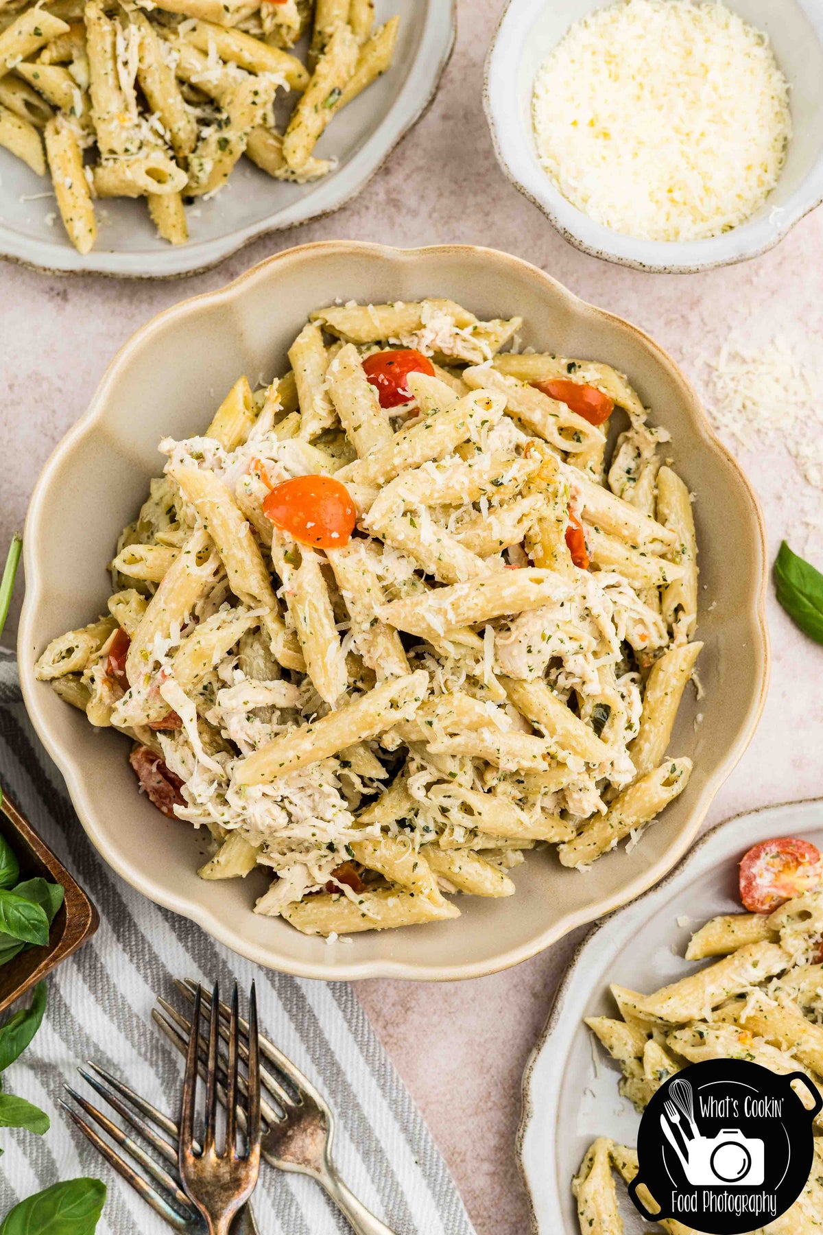 Basil Pesto Pasta Bake
