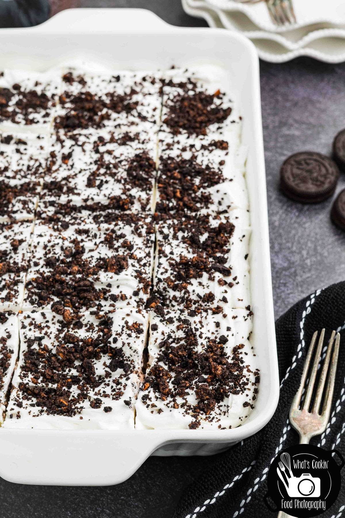 No Bake Halloween Oreo Dessert