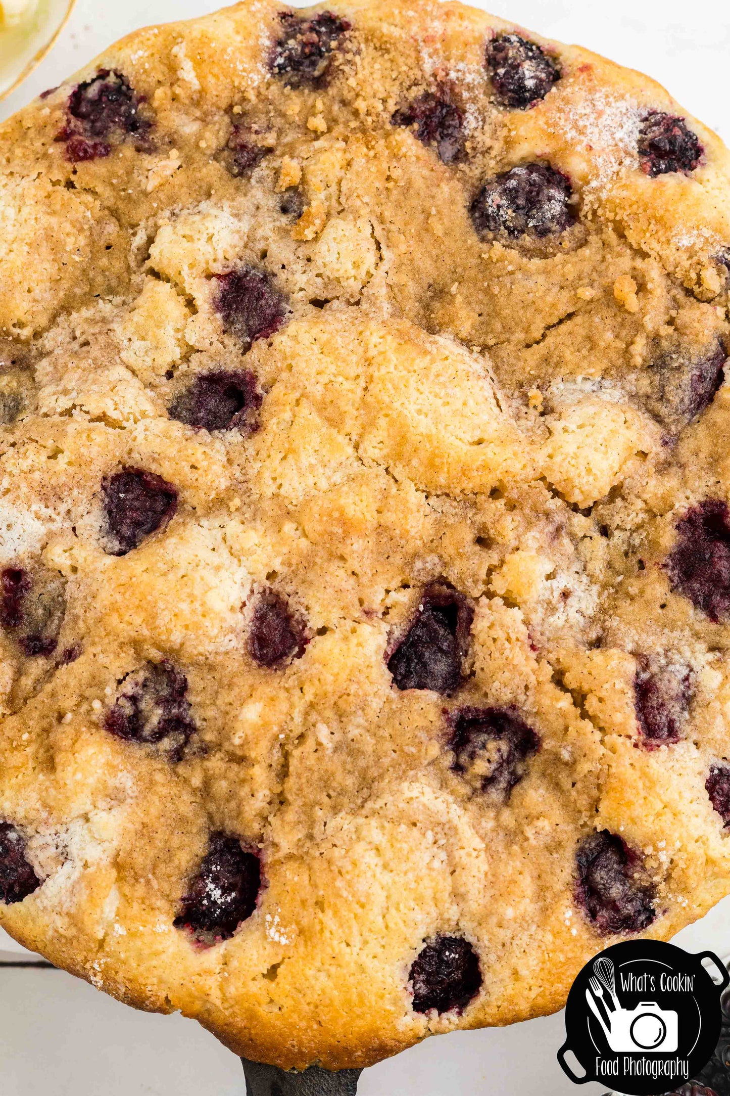 Brown Butter Blackberry Cream Skillet Cake