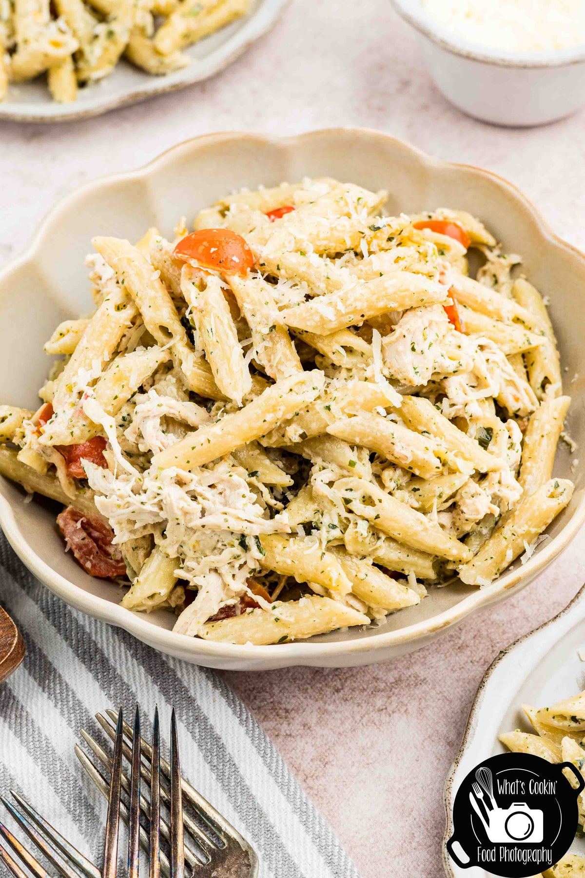 Basil Pesto Pasta Bake