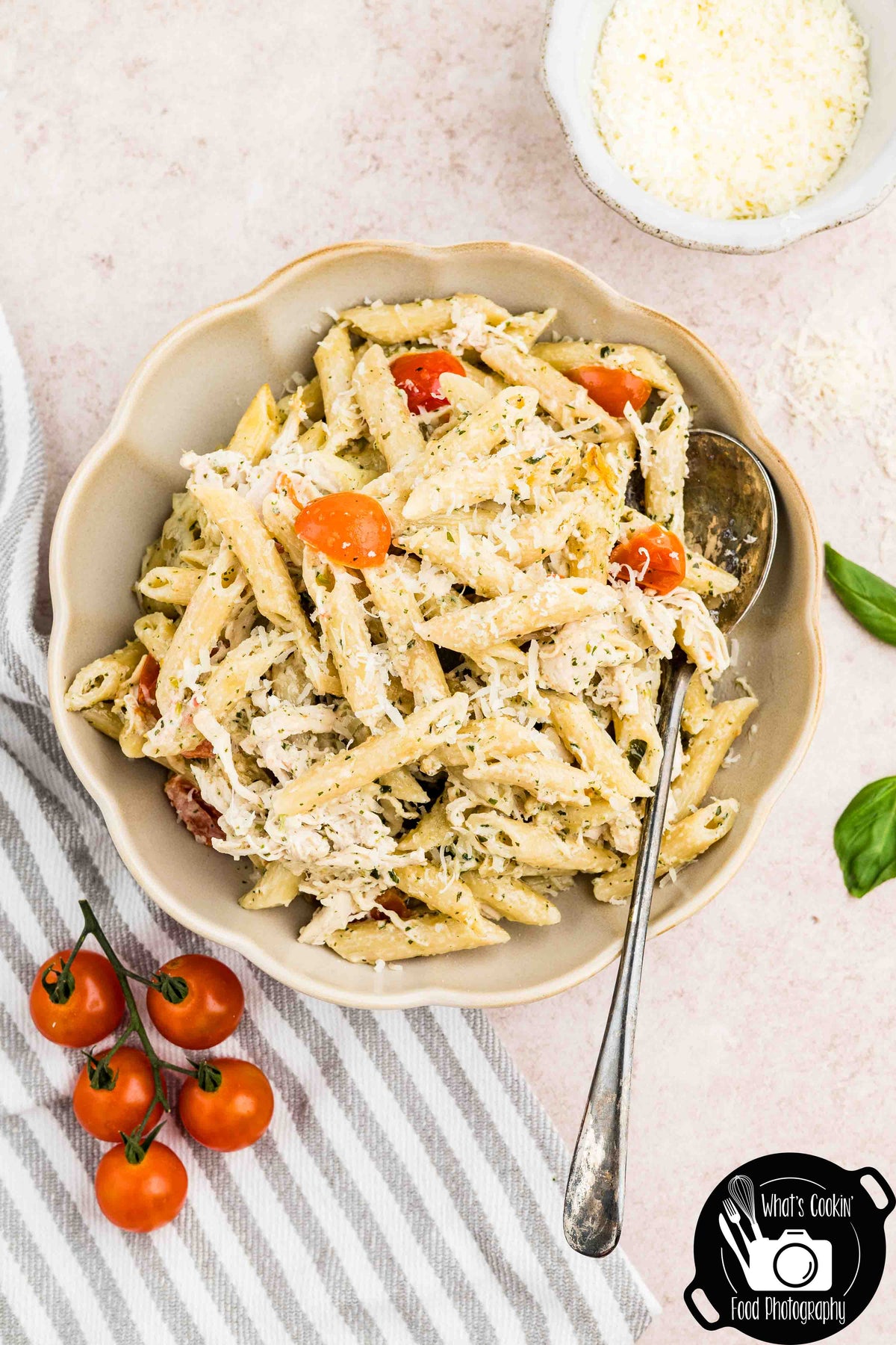 Basil Pesto Pasta Bake