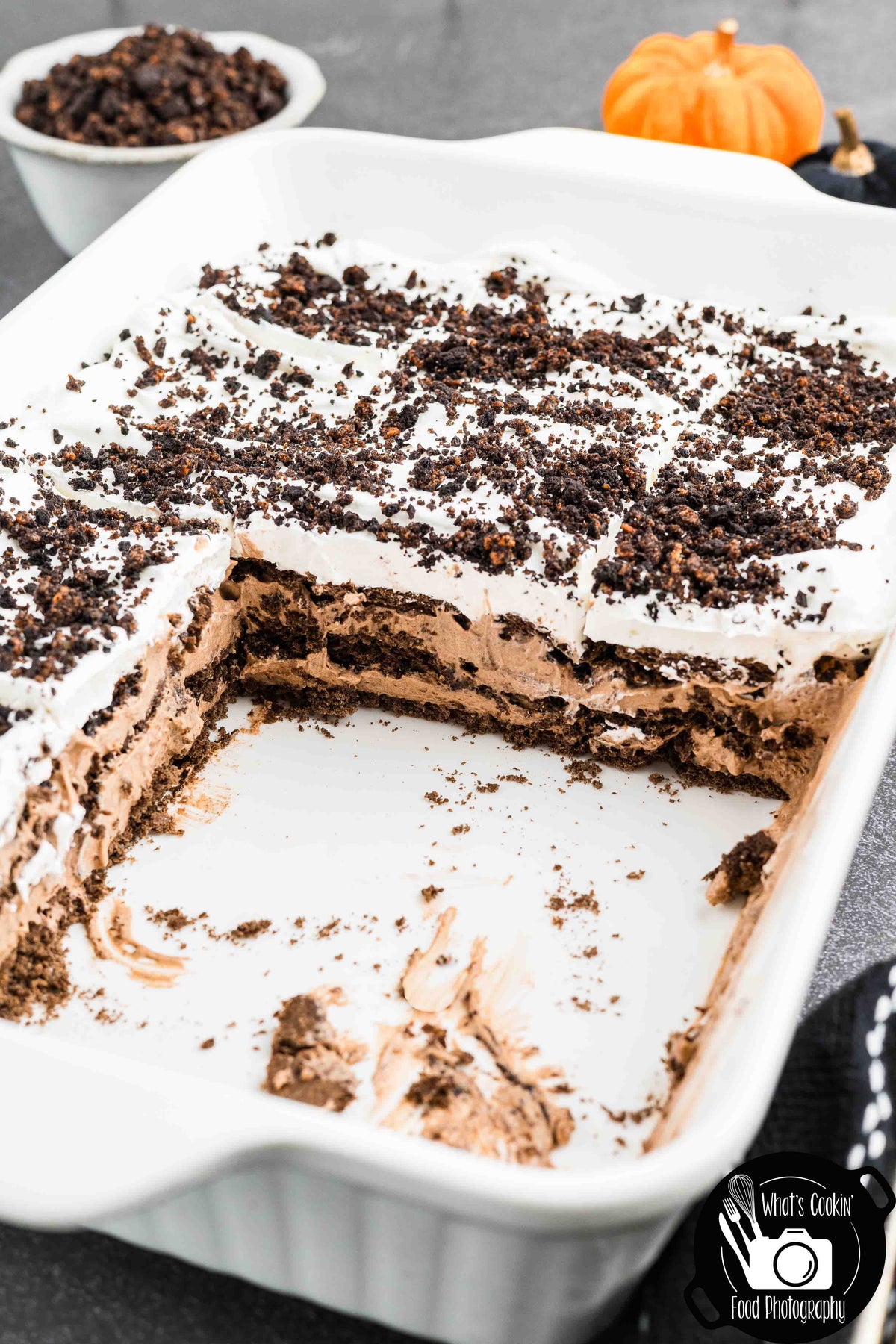 No Bake Halloween Oreo Dessert