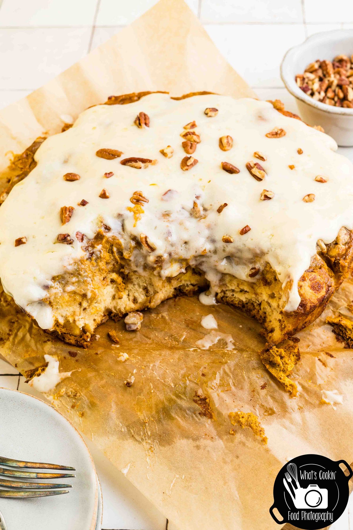 Dutch Oven Pumpkin Sticky Bun Cobbler