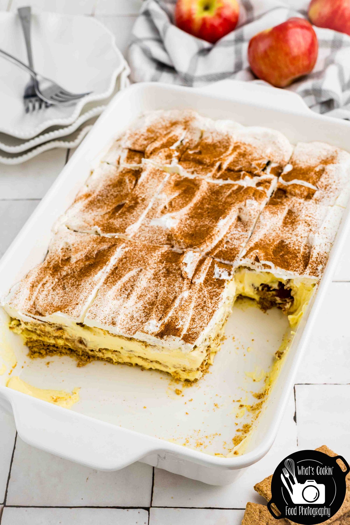 No Bake Cinnamon Apple Icebox Cake