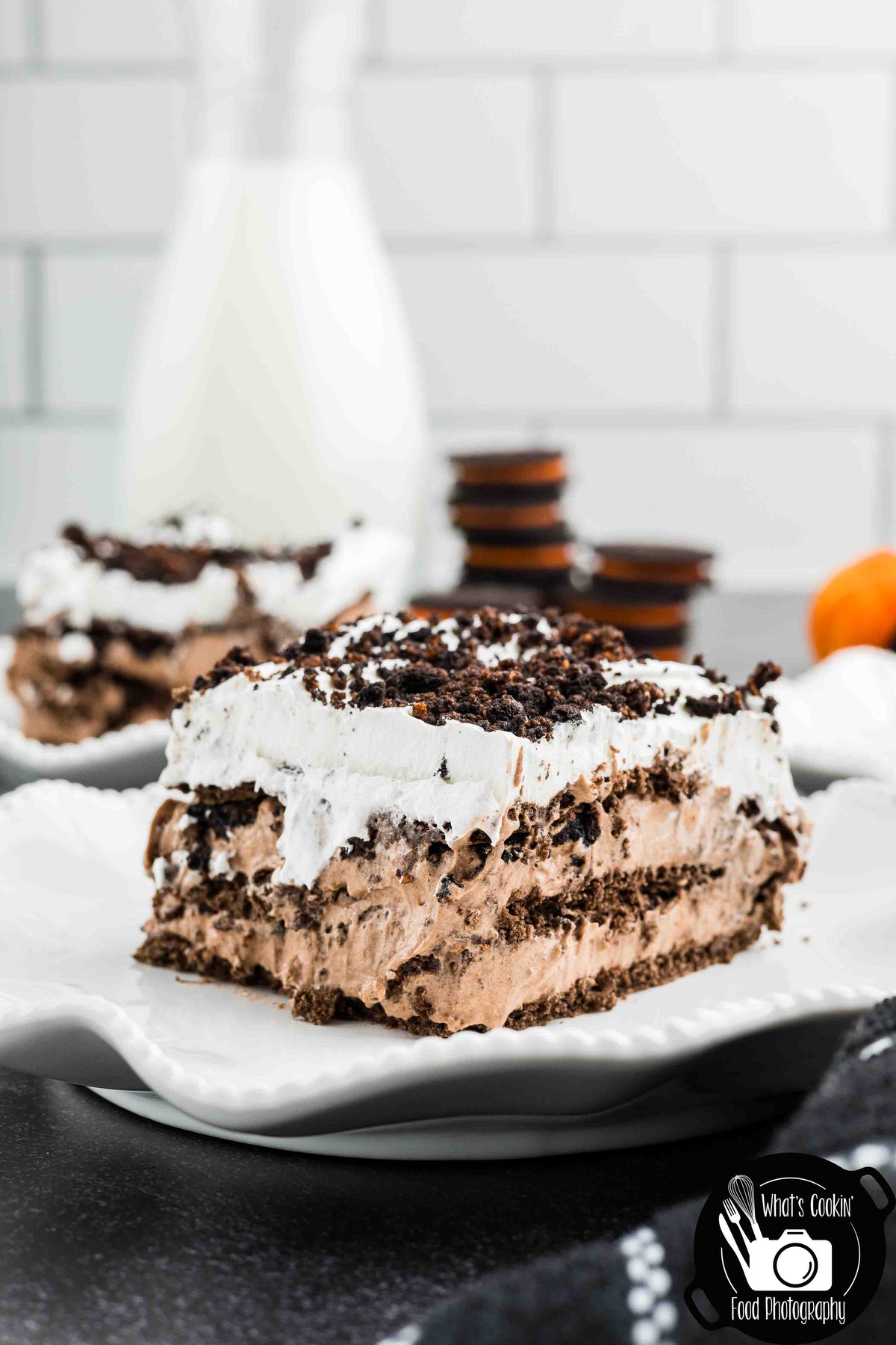 No Bake Halloween Oreo Dessert