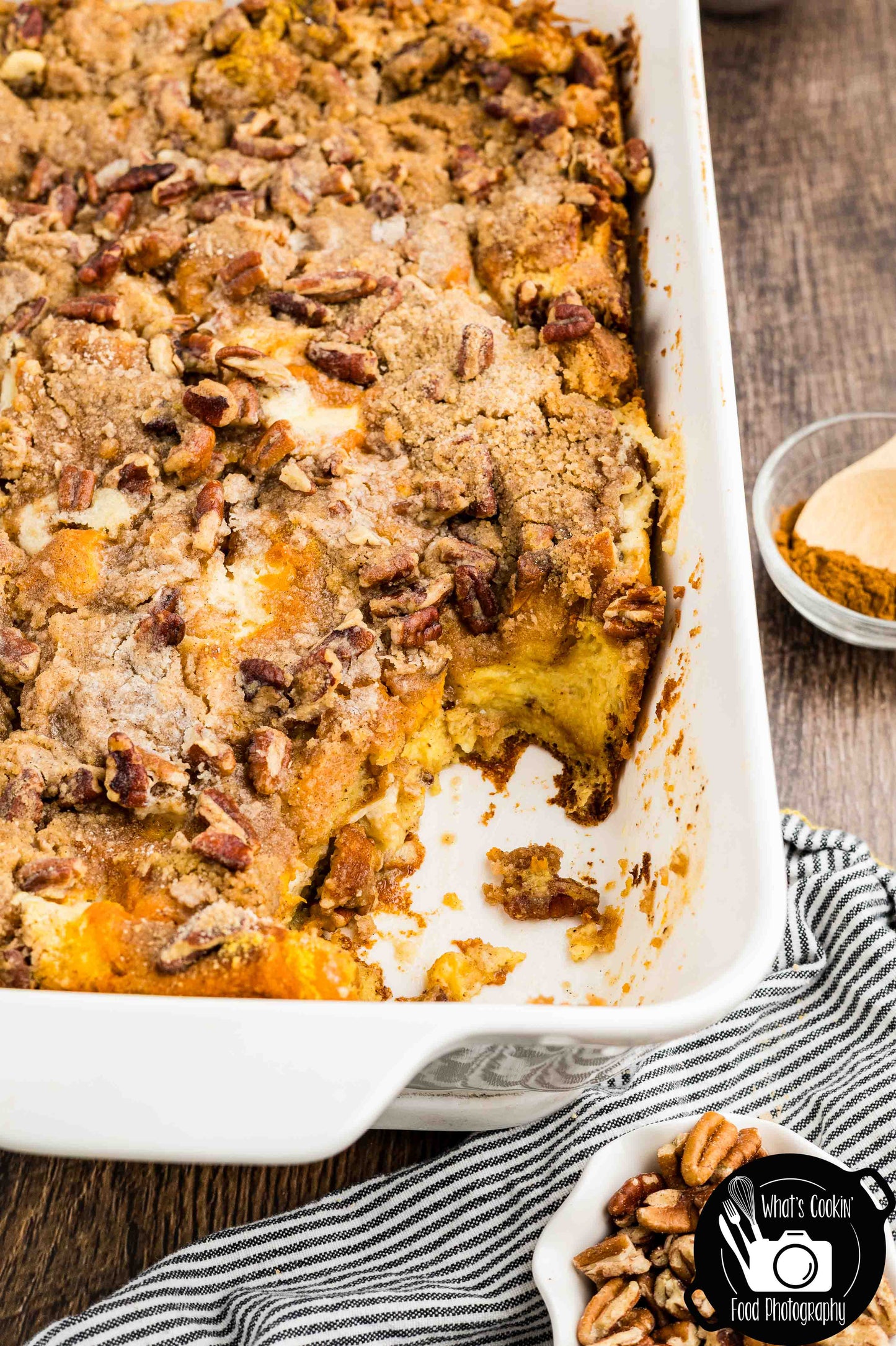 Pumpkin Cheese French Toast Casserole