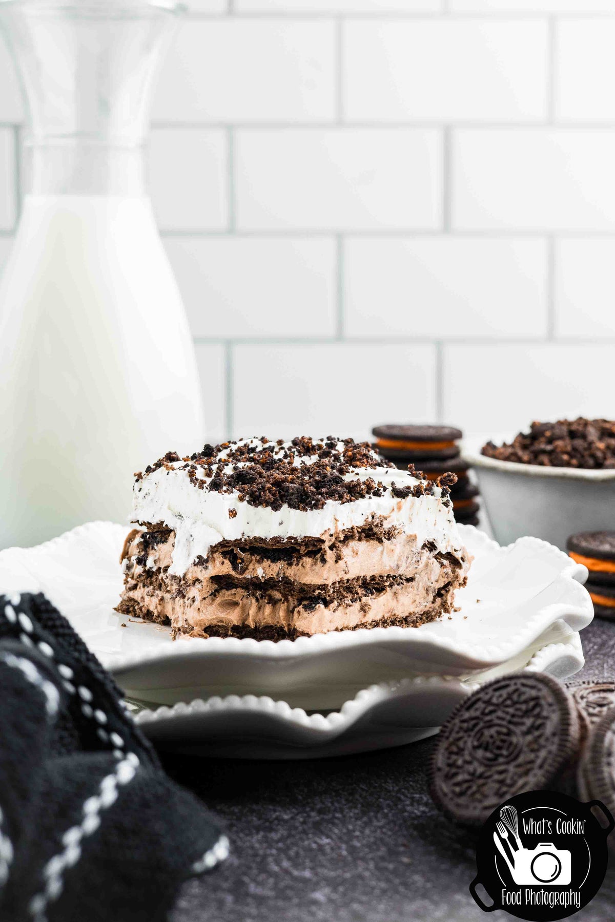 No Bake Halloween Oreo Dessert