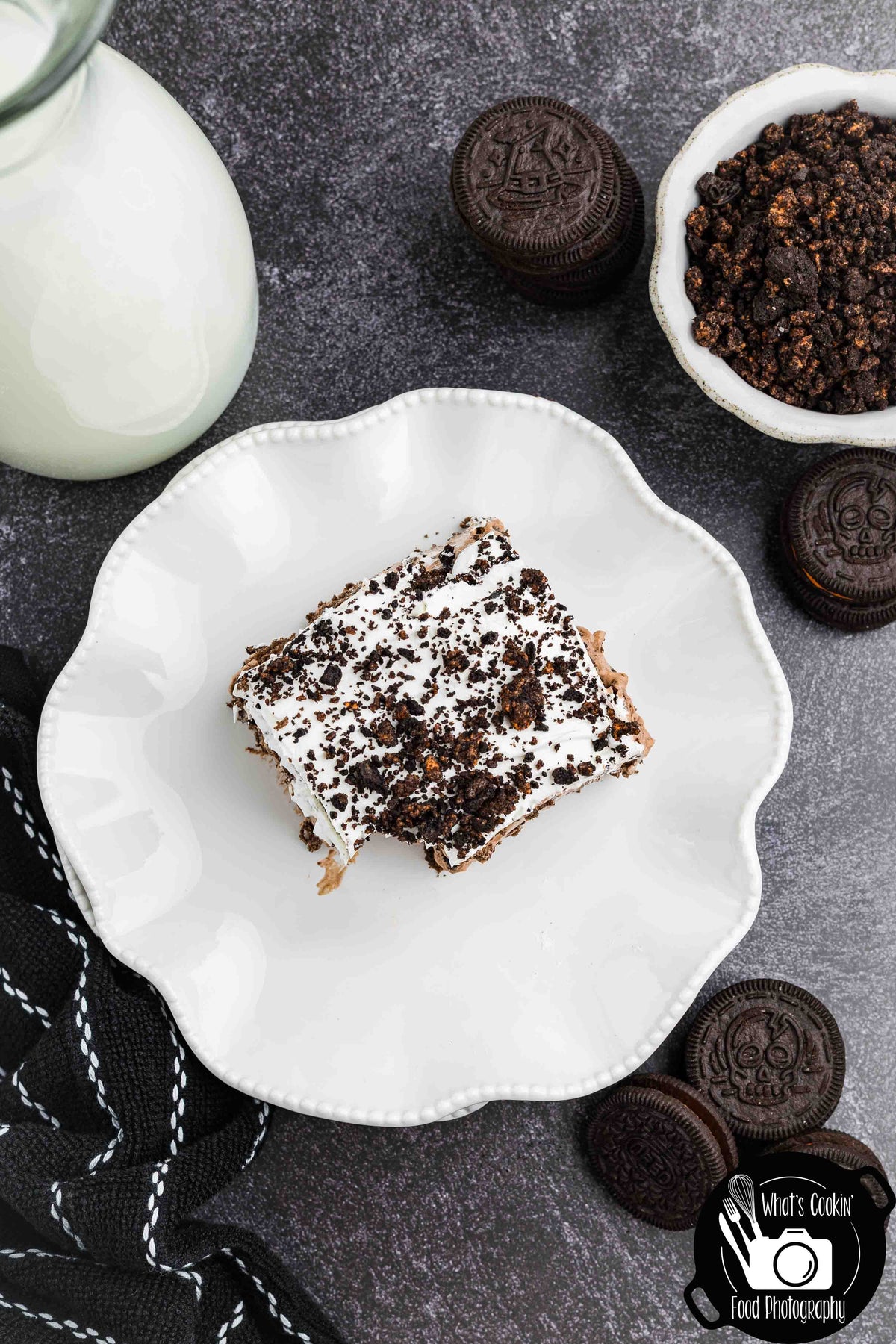 No Bake Halloween Oreo Dessert