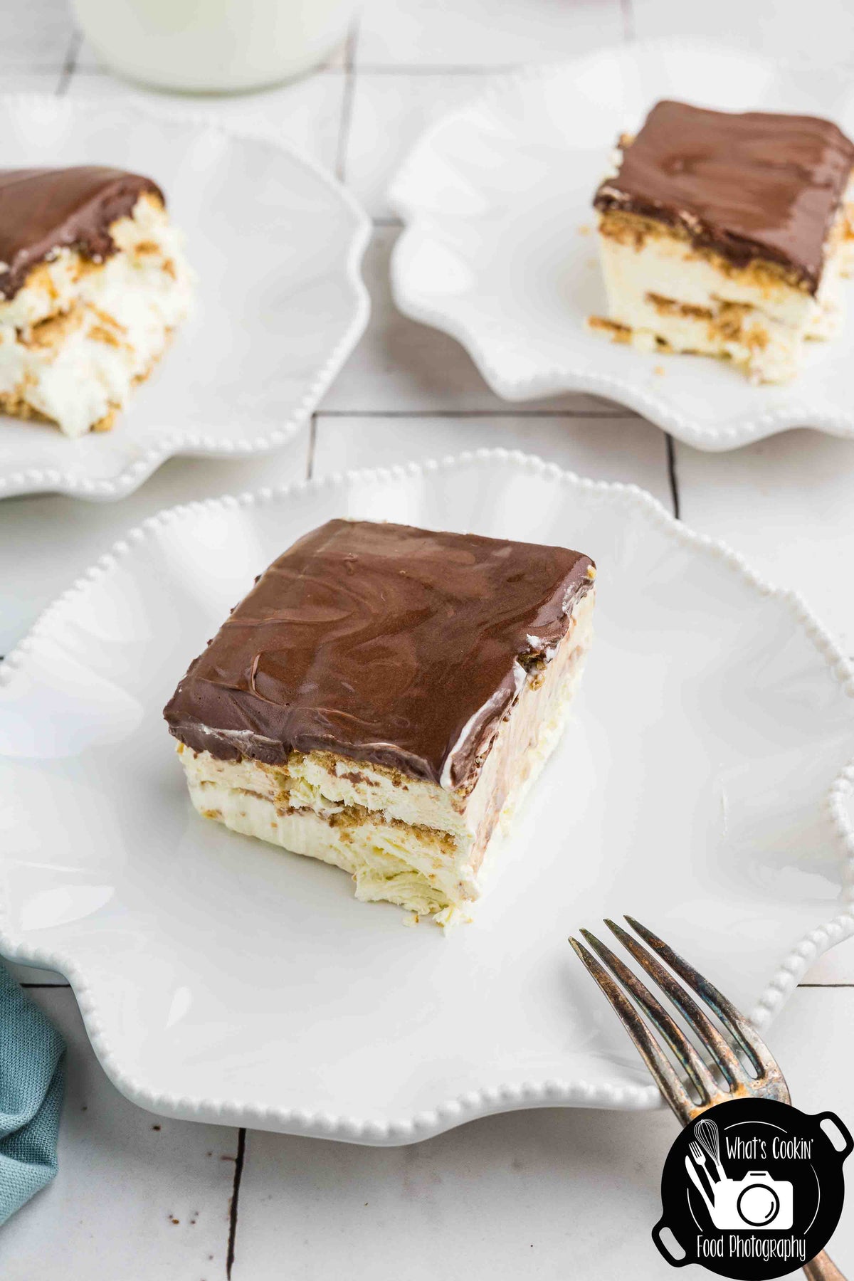 No Bake Chocolate Eclair Cake