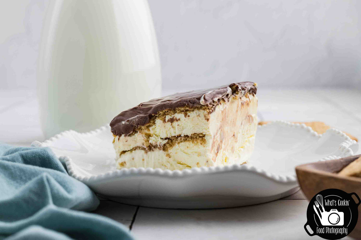 No Bake Chocolate Eclair Cake