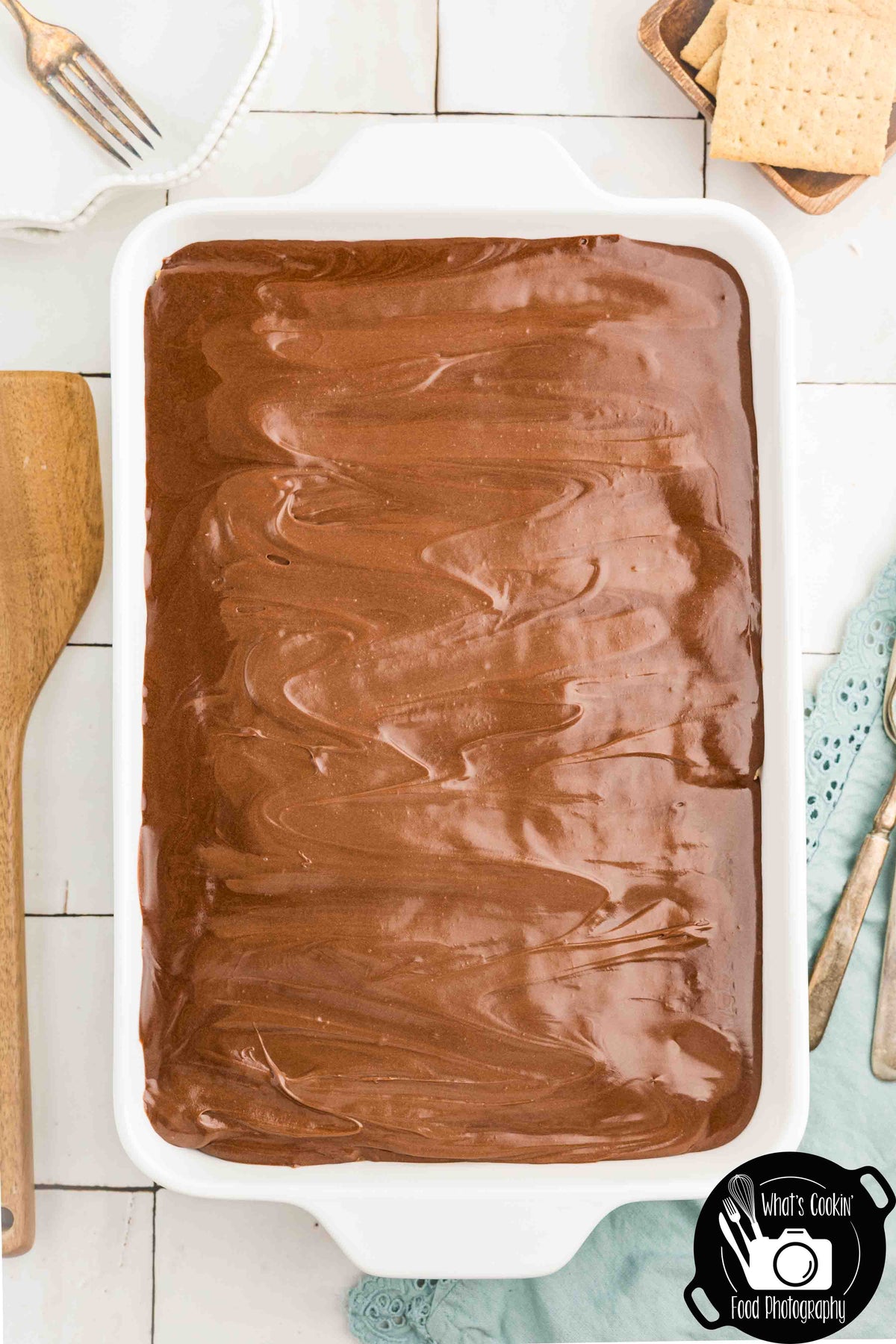 No Bake Chocolate Eclair Cake