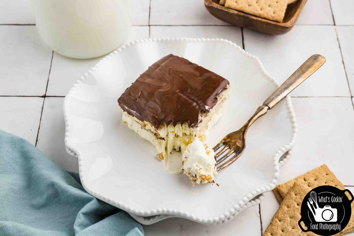 No Bake Chocolate Eclair Cake