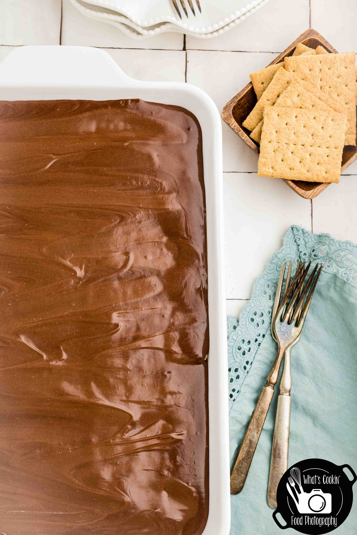 No Bake Chocolate Eclair Cake