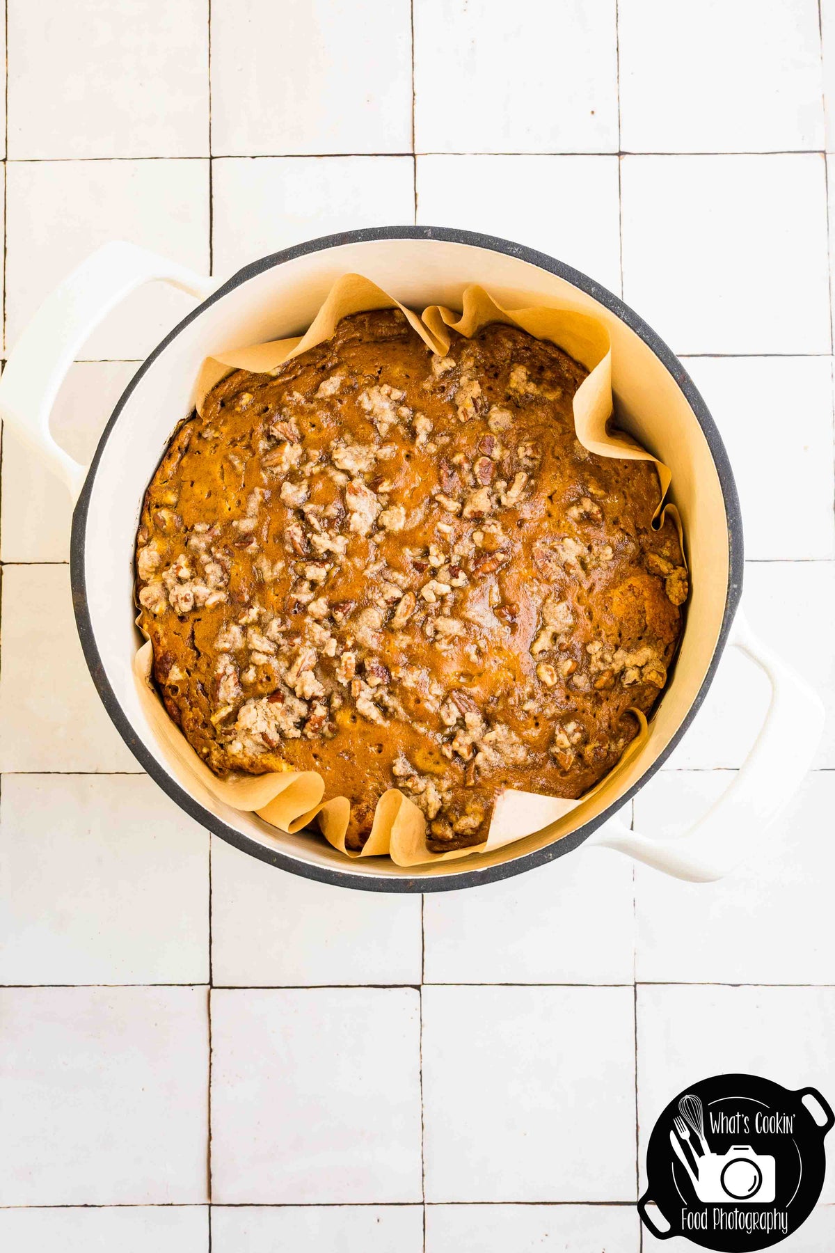 Dutch Oven Pumpkin Sticky Bun Cobbler