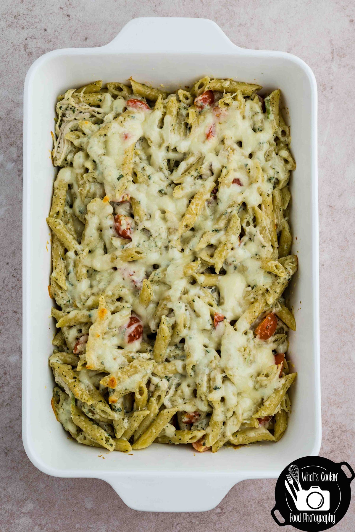 Basil Pesto Pasta Bake
