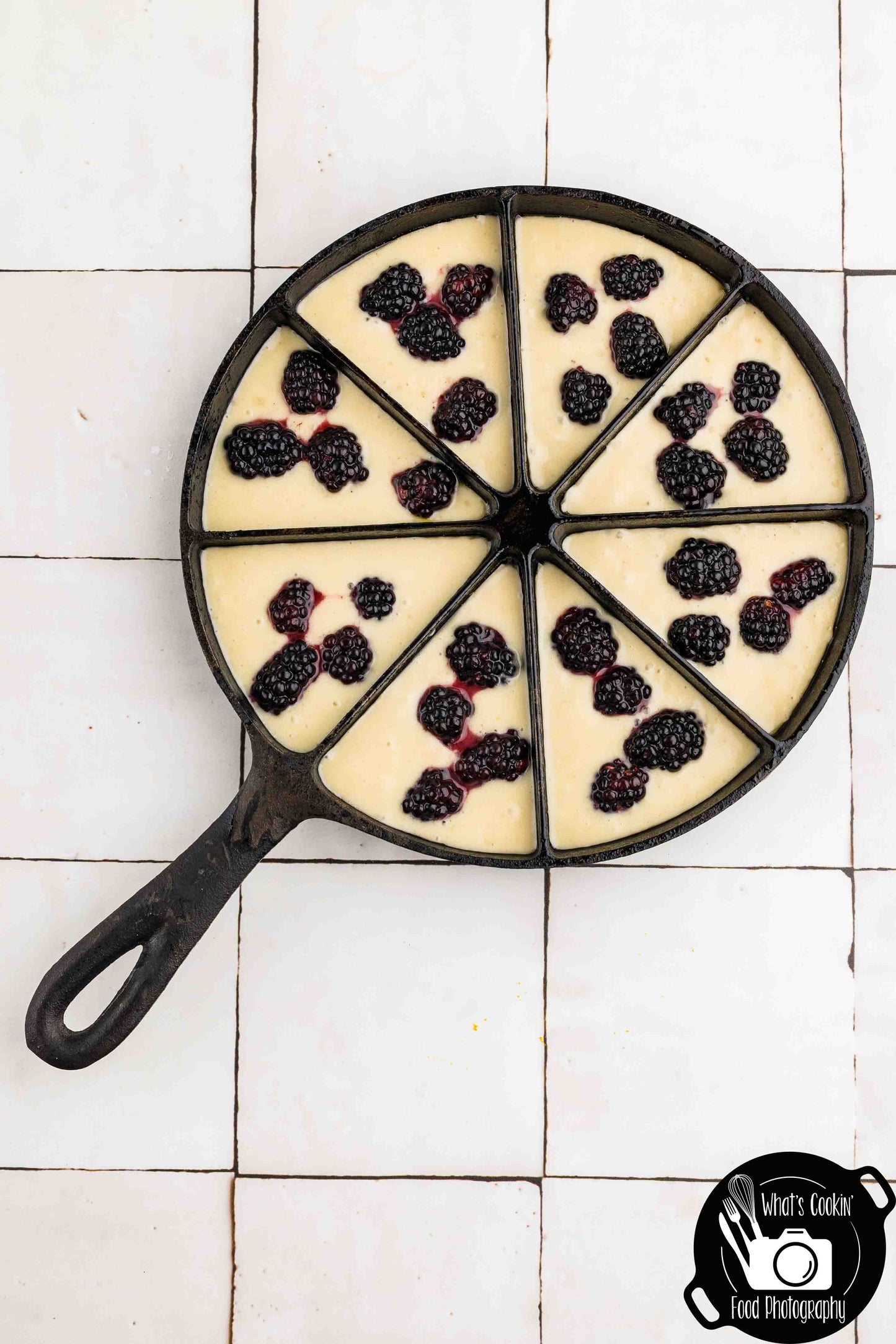 Brown Butter Blackberry Cream Skillet Cake