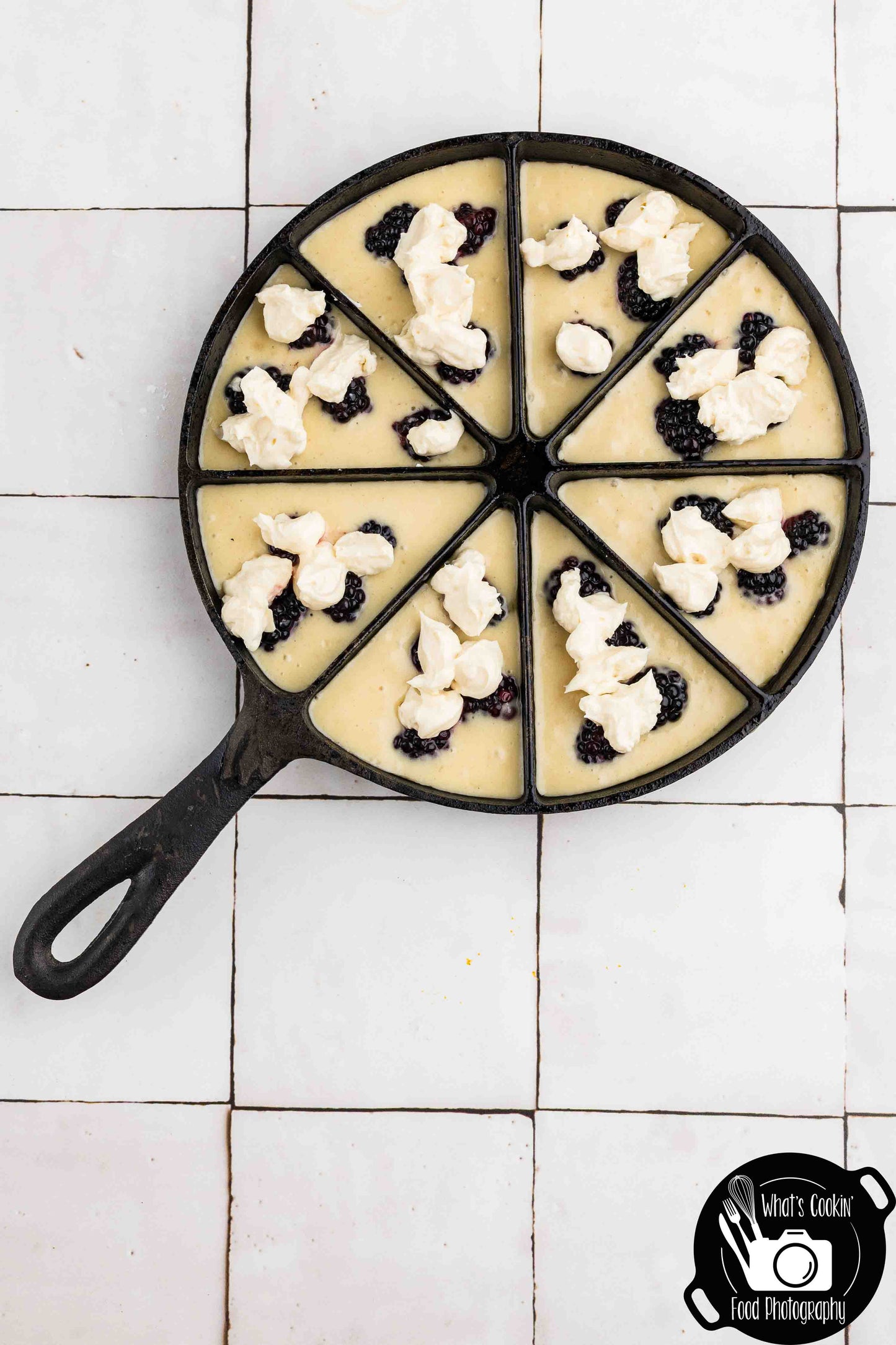 Brown Butter Blackberry Cream Skillet Cake