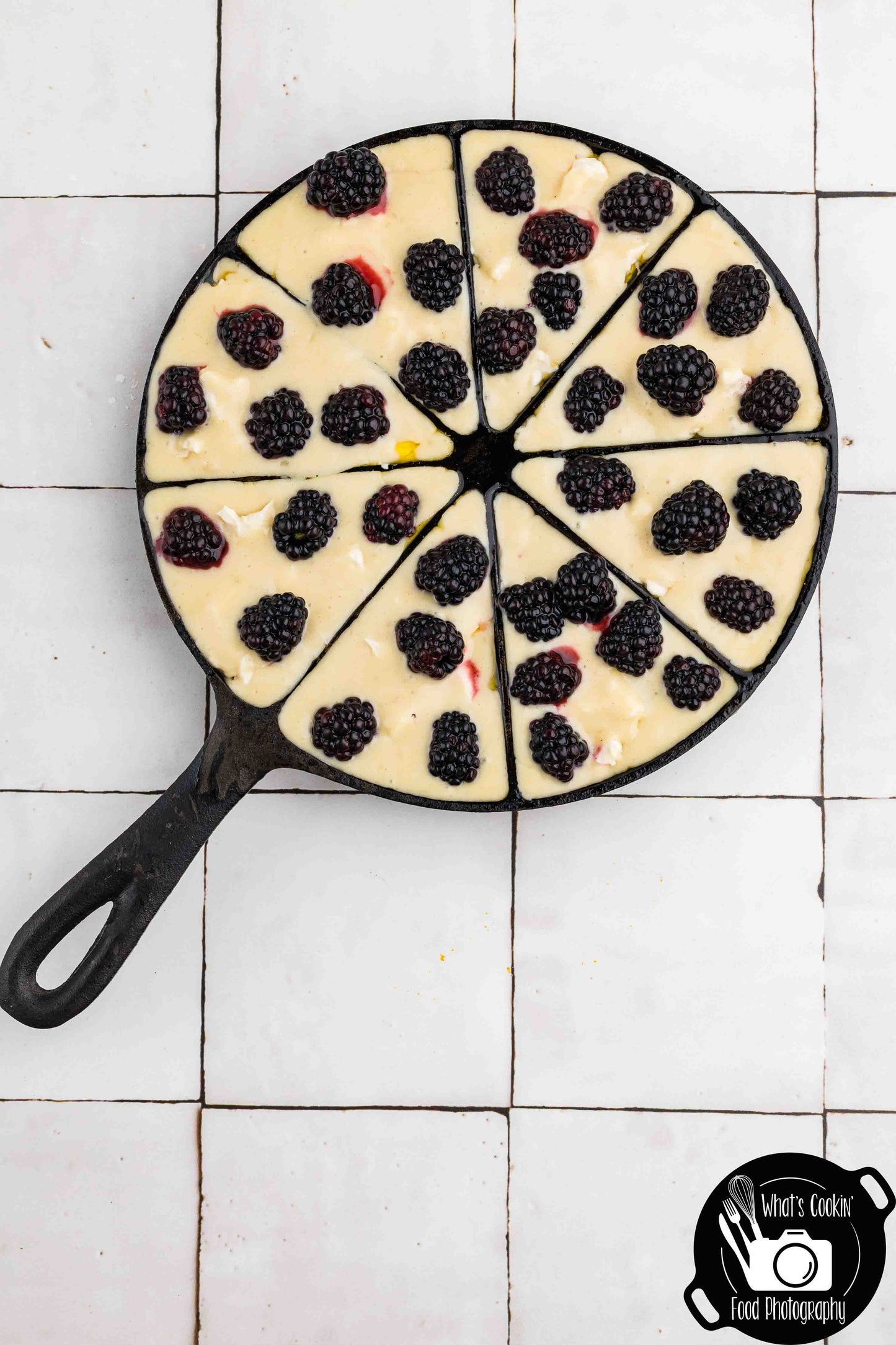 Brown Butter Blackberry Cream Skillet Cake