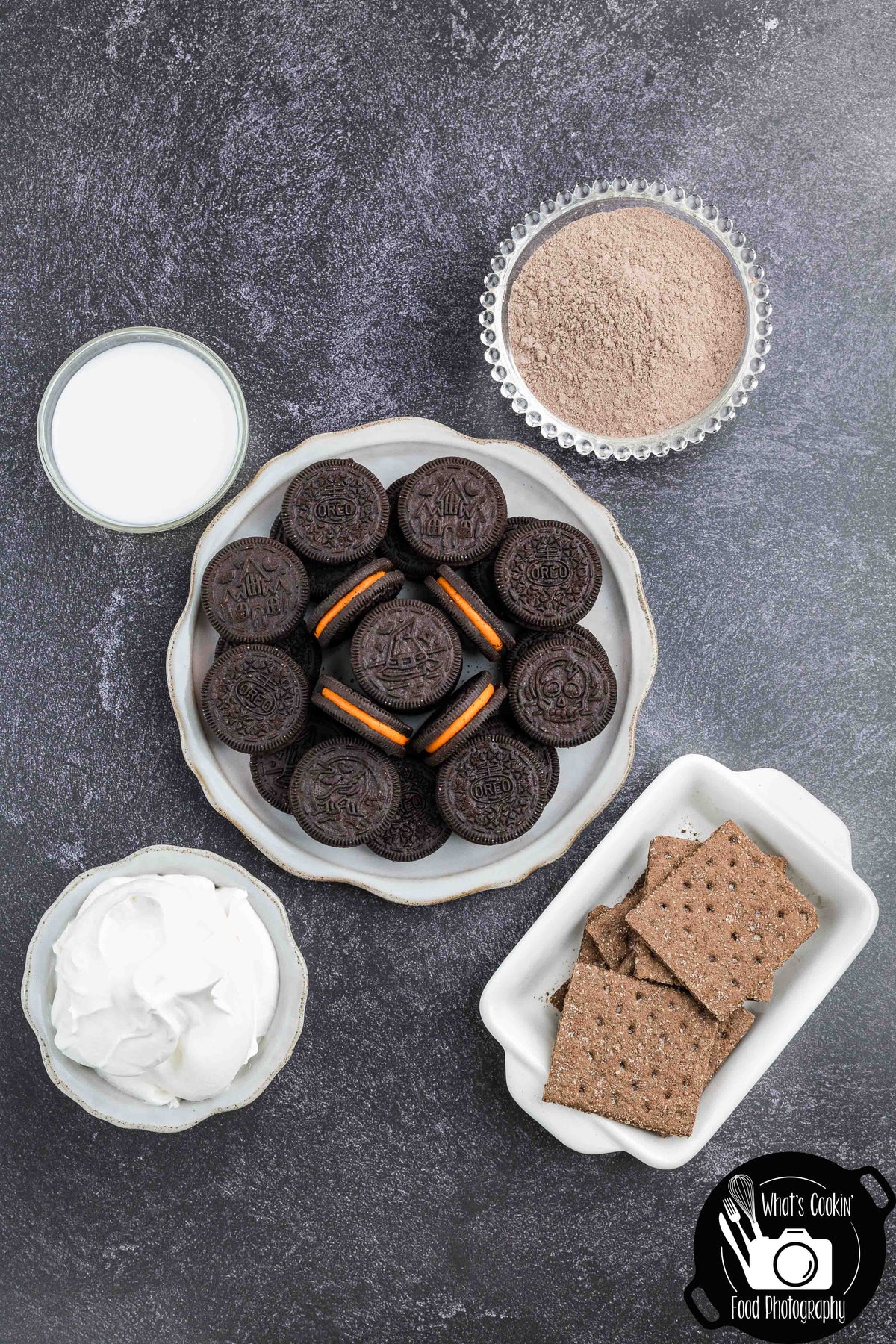 No Bake Halloween Oreo Dessert