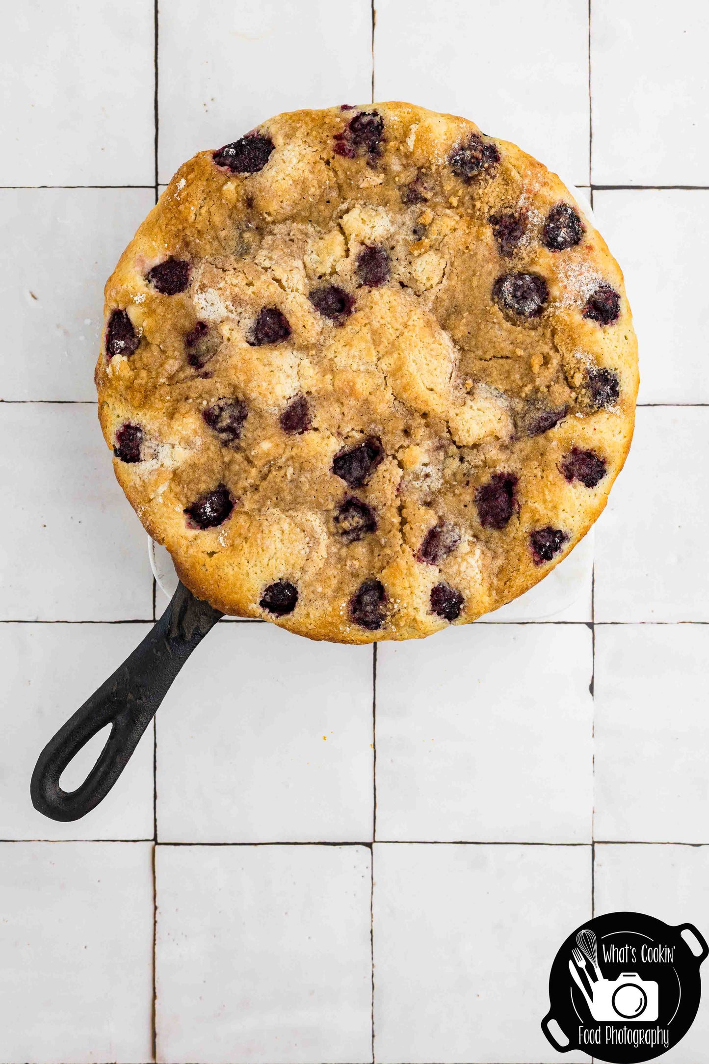 Brown Butter Blackberry Cream Skillet Cake