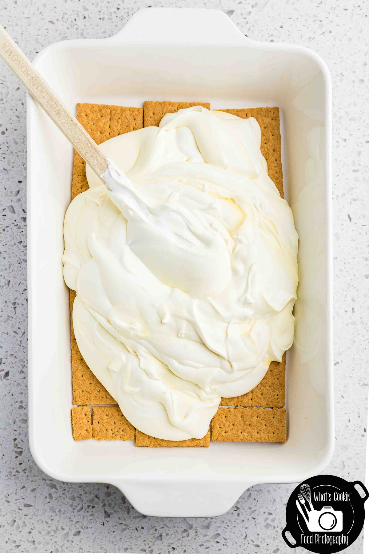 No Bake Chocolate Eclair Cake