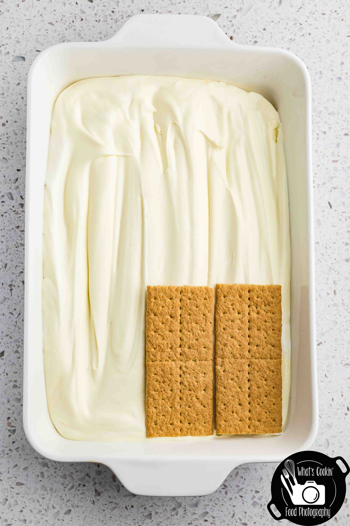 No Bake Chocolate Eclair Cake